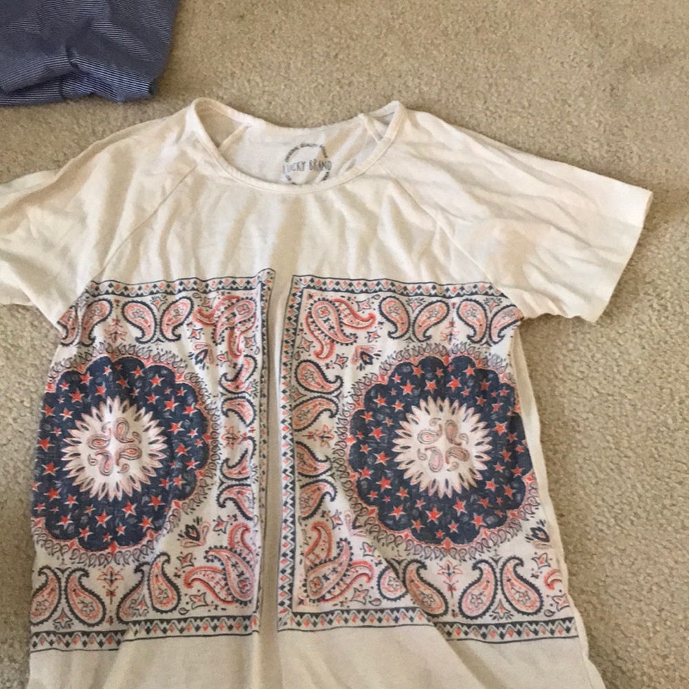 Paisley Print Lucky Brand T Shirt